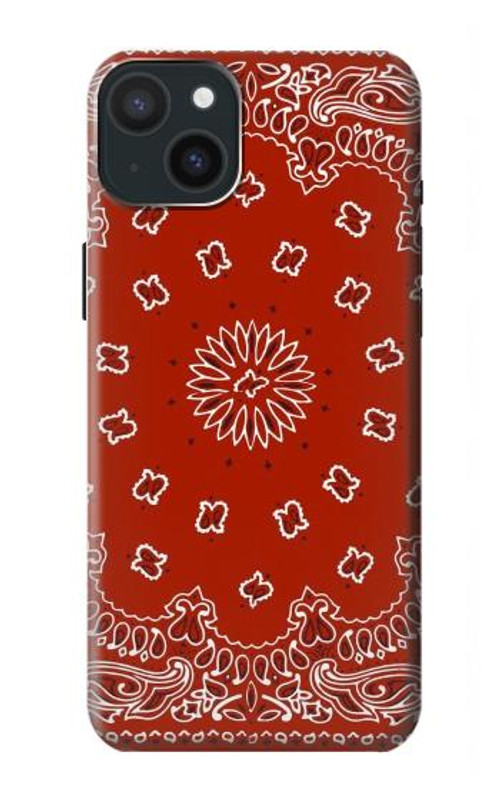S3355 Bandana Red Pattern Case Cover Custodia per iPhone 15 Plus