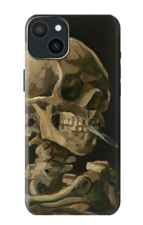 S3358 Vincent Van Gogh Skeleton Cigarette Case Cover Custodia per iPhone 15 Plus