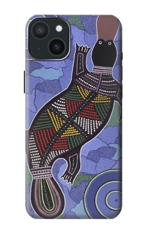 S3387 Platypus Australian Aboriginal Art Case Cover Custodia per iPhone 15 Plus