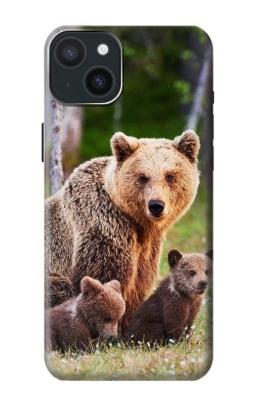 S3558 Bear Family Case Cover Custodia per iPhone 15 Plus