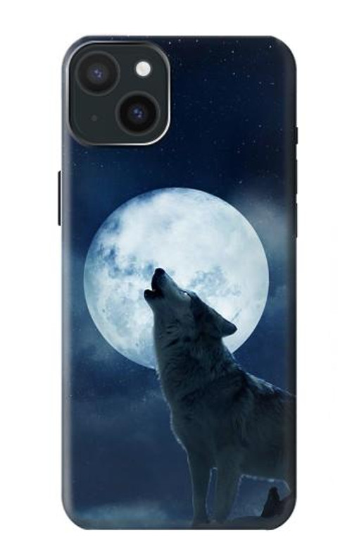 S3693 Grim White Wolf Full Moon Case Cover Custodia per iPhone 15 Plus