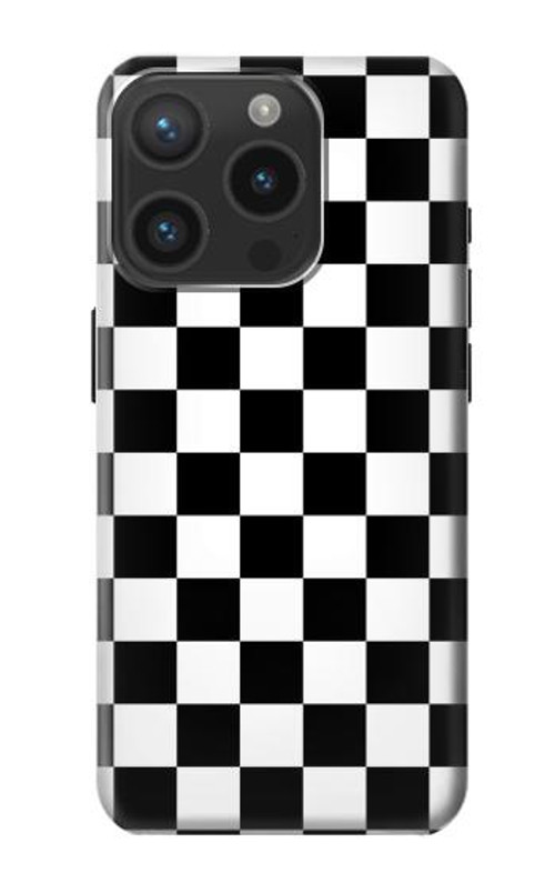 S1611 Black and White Check Chess Board Case Cover Custodia per iPhone 15 Pro