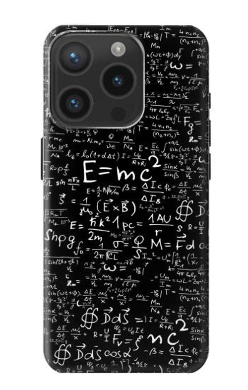 S2574 Mathematics Physics Blackboard Equation Case Cover Custodia per iPhone 15 Pro