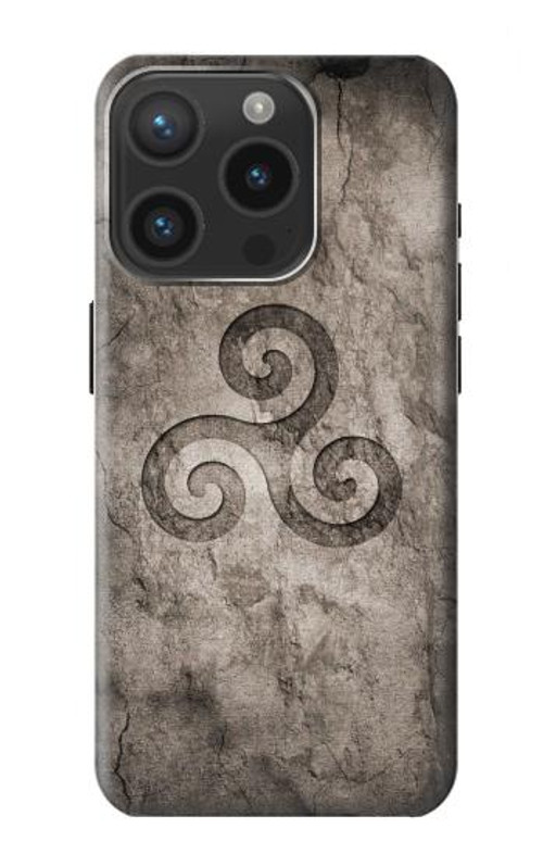 S2892 Triskele Symbol Stone Texture Case Cover Custodia per iPhone 15 Pro S2892 Triskele Symbol Stone Texture Case Cover Custodia per iPhone 15 Pro