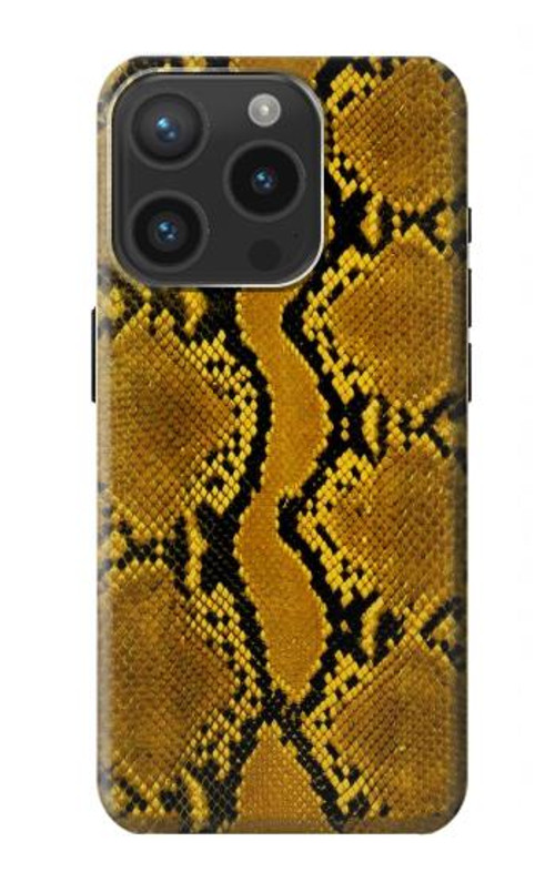 S3365 Yellow Python Skin Graphic Print Case Cover Custodia per iPhone 15 Pro