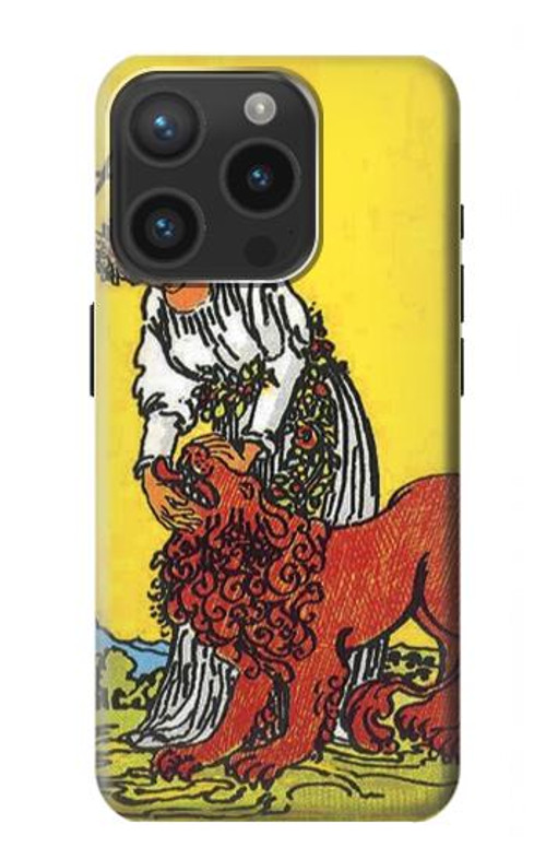 S3458 Strength Tarot Card Case Cover Custodia per iPhone 15 Pro