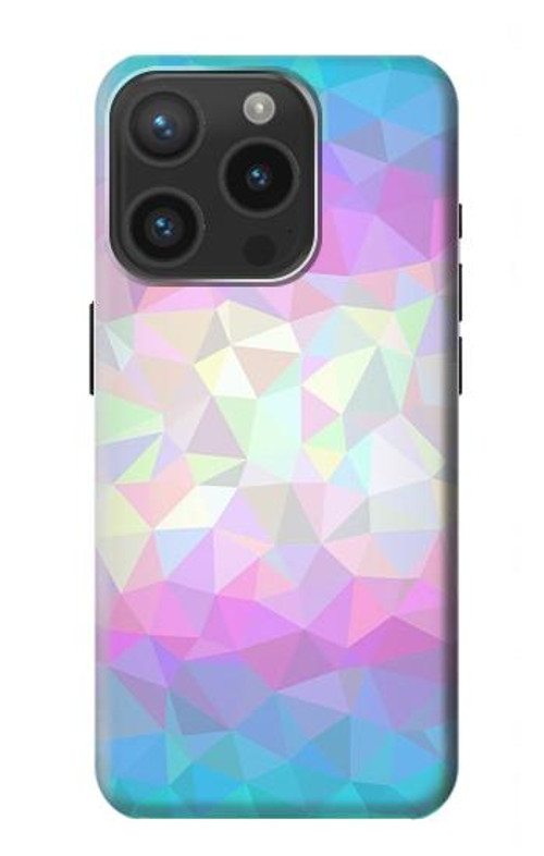 S3747 Trans Flag Polygon Case Cover Custodia per iPhone 15 Pro