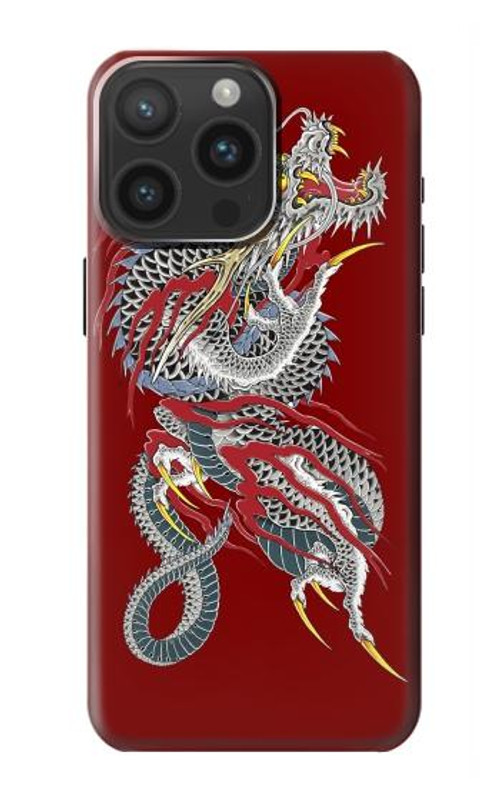 S2104 Yakuza Dragon Tattoo Case Cover Custodia per iPhone 15 Pro Max