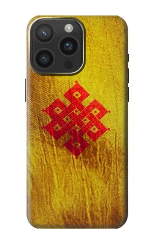 S2318 Eternal Knot Buddhist Spiritual Meditation Case Cover Custodia per iPhone 15 Pro Max