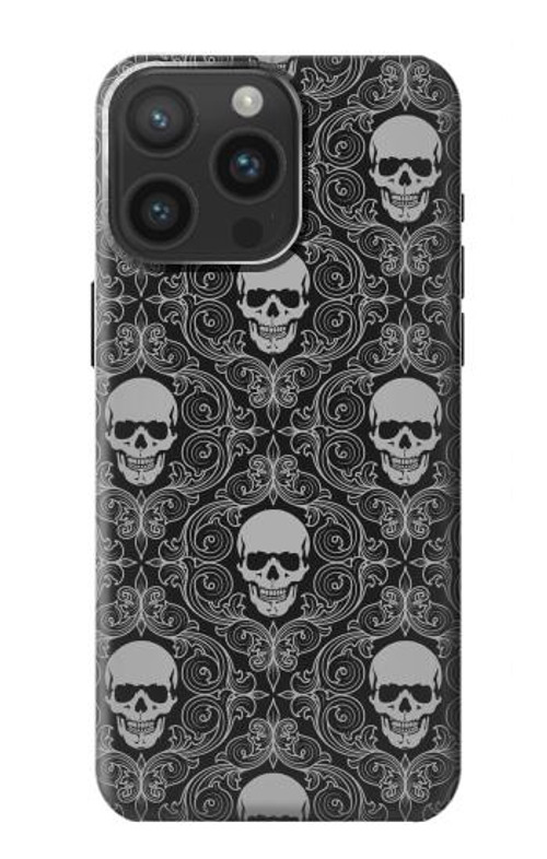 S2371 Skull Vintage Monochrome Pattern Case Cover Custodia per iPhone 15 Pro Max S2371 Skull Vintage Monochrome Pattern Case Cover Custodia per iPhone 15 Pro Max