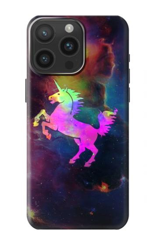 S2486 Rainbow Unicorn Nebula Space Case Cover Custodia per iPhone 15 Pro Max