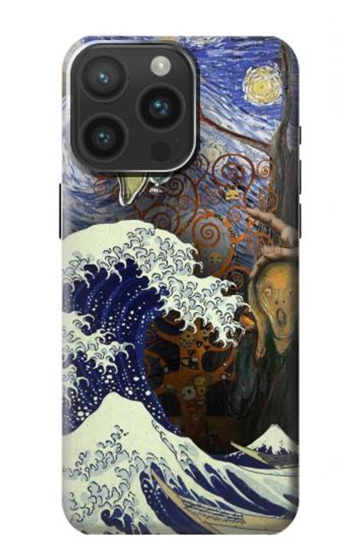 S3851 World of Art Van Gogh Hokusai Da Vinci Case Cover Custodia per iPhone 15 Pro Max