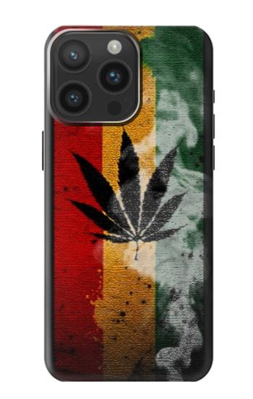 S3890 Reggae Rasta Flag Smoke Case Cover Custodia per iPhone 15 Pro Max