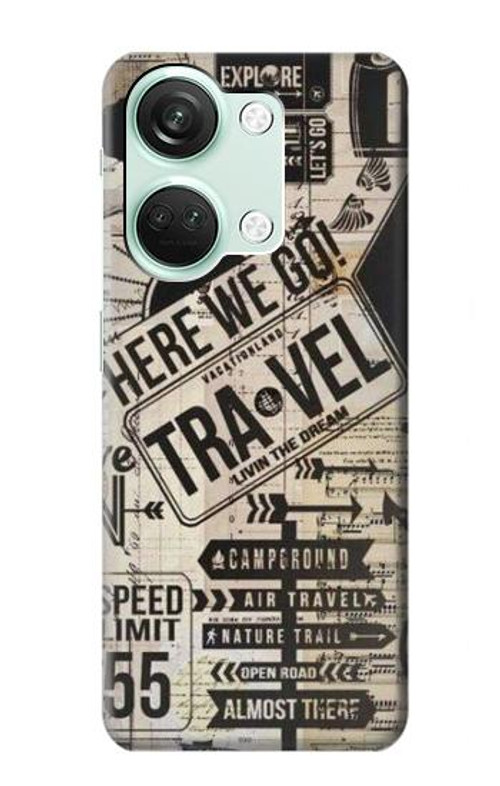 S3441 Vintage Travel Case Cover Custodia per OnePlus Nord 3