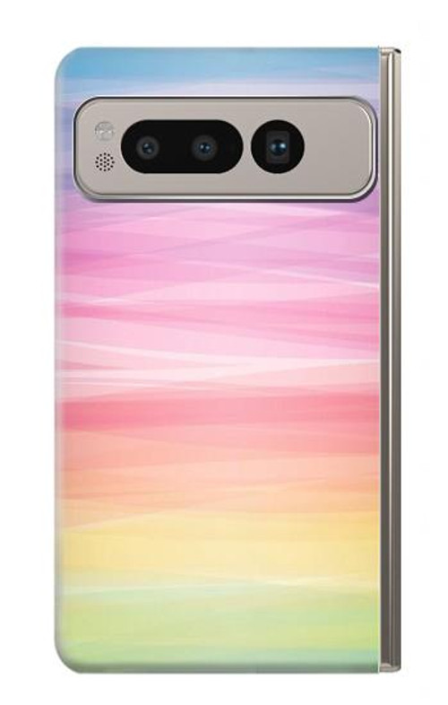 S3507 Colorful Rainbow Pastel Case Cover Custodia per Google Pixel Fold