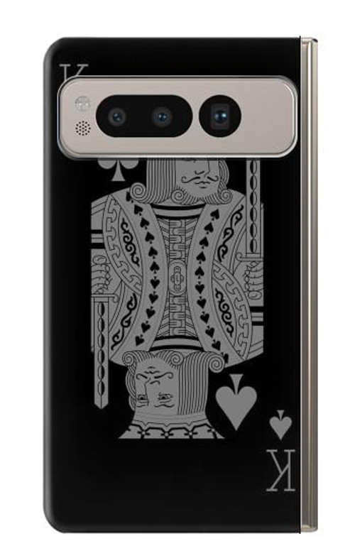 S3520 Black King Spade Case Cover Custodia per Google Pixel Fold