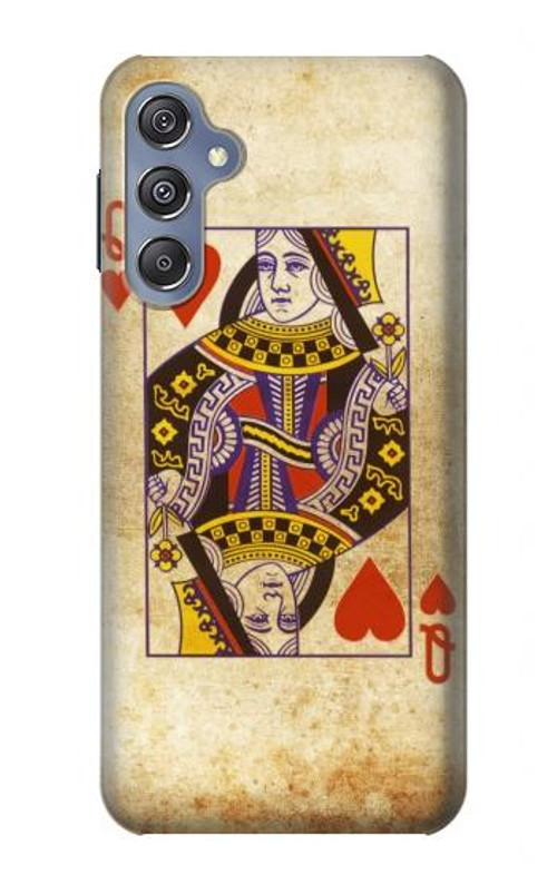 S2833 Poker Card Queen Hearts Case Cover Custodia per Samsung Galaxy M34 5G