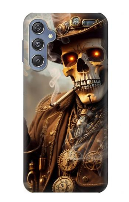 S3949 Steampunk Skull Smoking Case Cover Custodia per Samsung Galaxy M34 5G