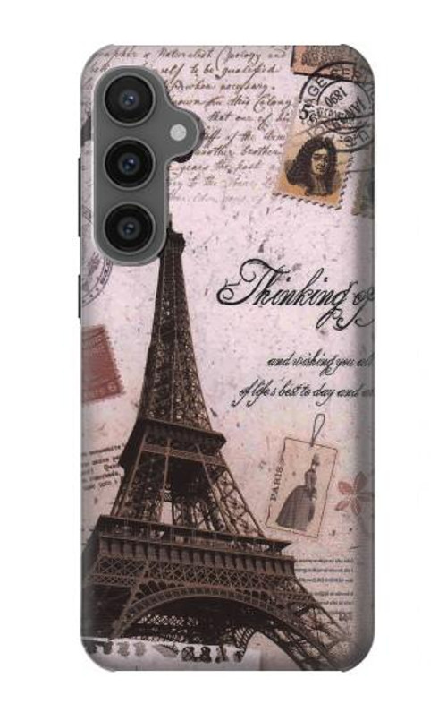 S2211 Paris Postcard Eiffel Tower Case Cover Custodia per Samsung Galaxy S23 FE