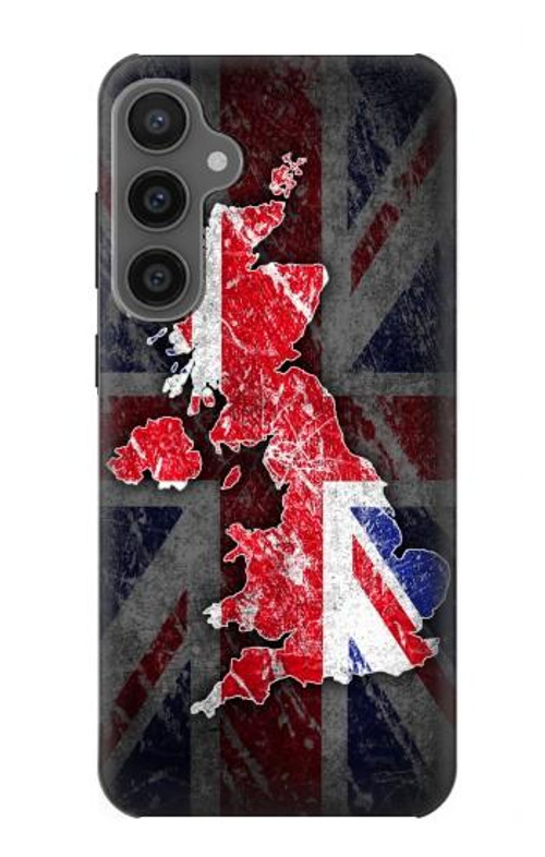 S2936 UK British Flag Map Case Cover Custodia per Samsung Galaxy S23 FE