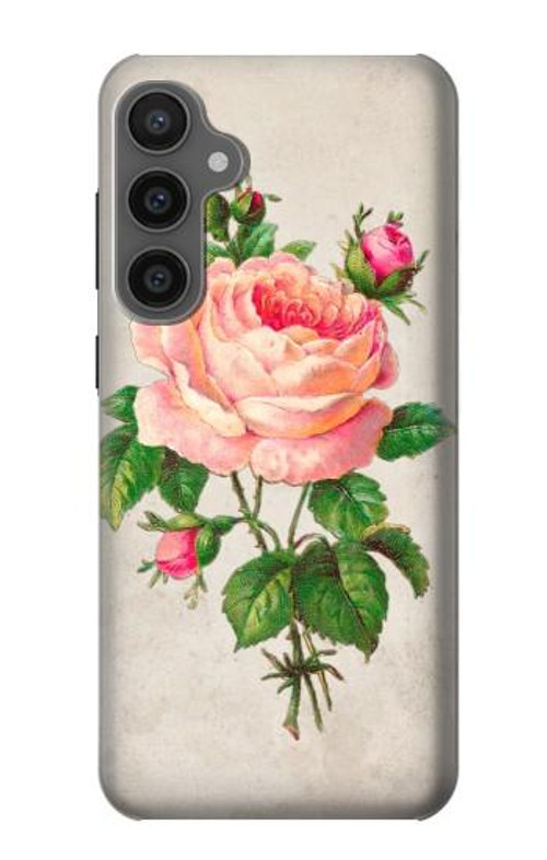 S3079 Vintage Pink Rose Case Cover Custodia per Samsung Galaxy S23 FE