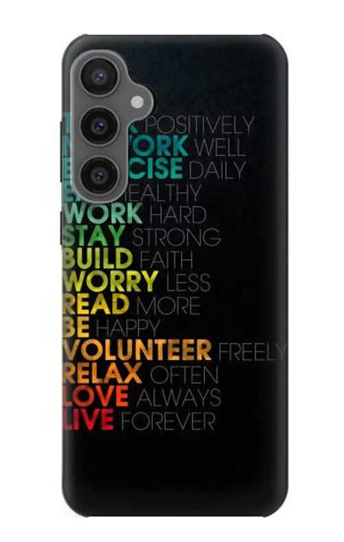 S3523 Think Positive Words Quotes Case Cover Custodia per Samsung Galaxy S23 FE