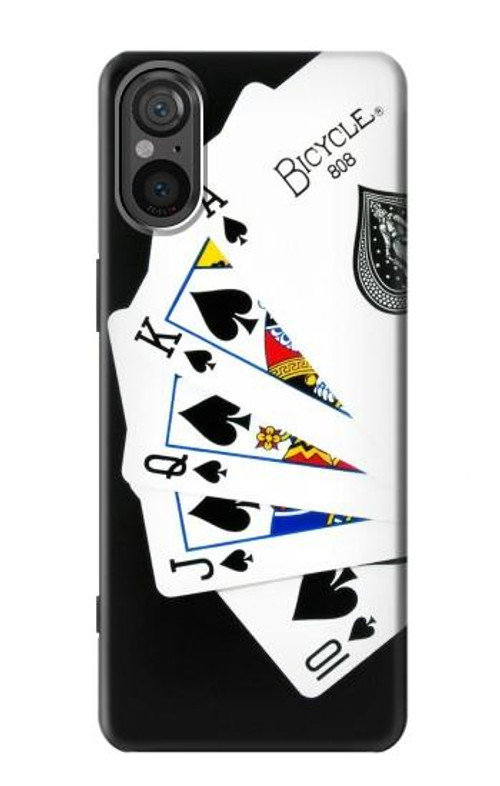 S1078 Poker Royal Straight Flush Case Cover Custodia per Sony Xperia 5 V