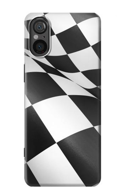 S2408 Checkered Winner Flag Case Cover Custodia per Sony Xperia 5 V S2408 Checkered Winner Flag Case Cover Custodia per Sony Xperia 5 V