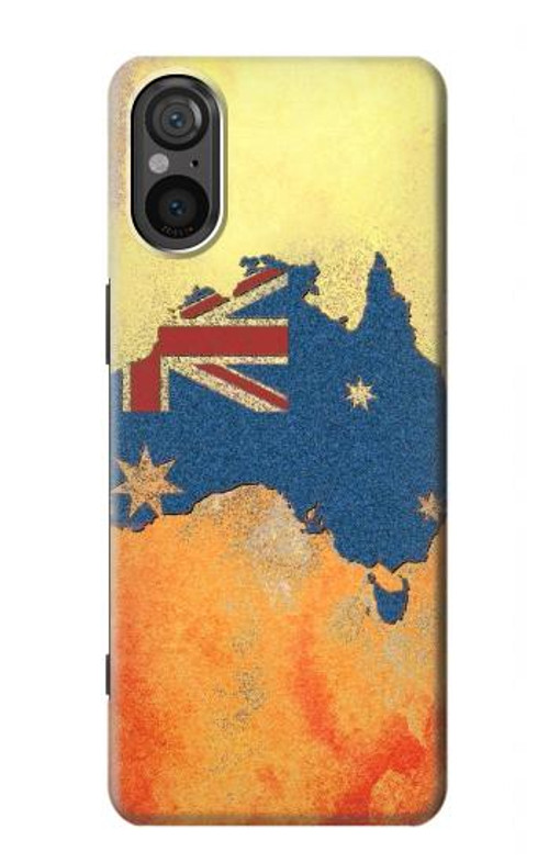 S2494 Australia Flag Map Rock Texture Case Cover Custodia per Sony Xperia 5 V