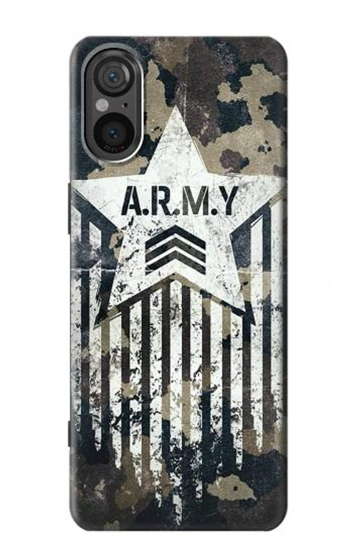 S3666 Army Camo Camouflage Case Cover Custodia per Sony Xperia 5 V