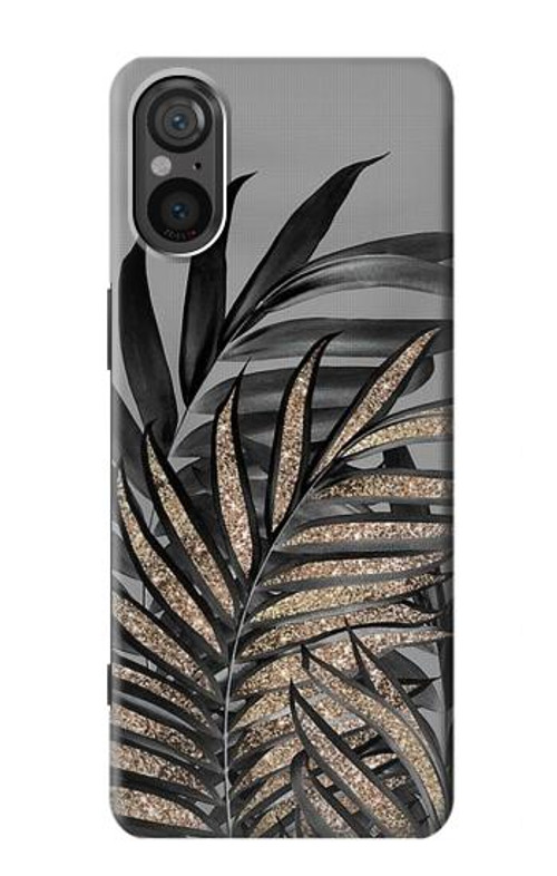 S3692 Gray Black Palm Leaves Case Cover Custodia per Sony Xperia 5 V