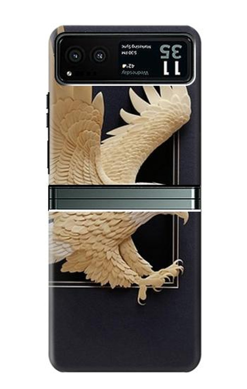 S1383 Paper Sculpture Eagle Case Cover Custodia per Motorola Razr 40