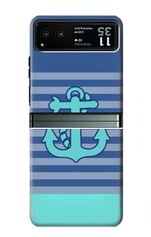 S2081 Nautical Anchor Case Cover Custodia per Motorola Razr 40