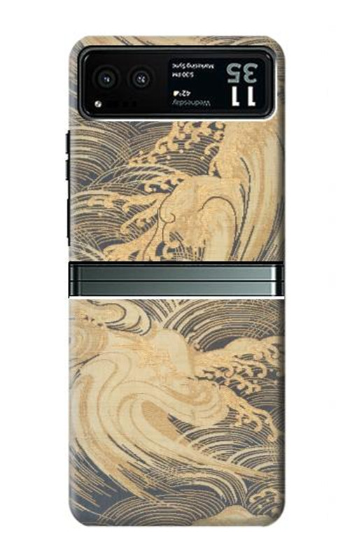 S2680 Japan Art Obi With Stylized Waves Case Cover Custodia per Motorola Razr 40