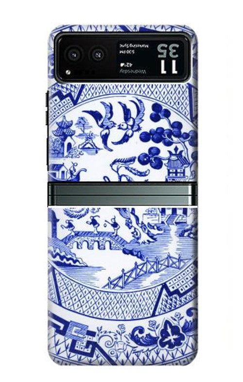 S2768 Willow Pattern Graphic Case Cover Custodia per Motorola Razr 40