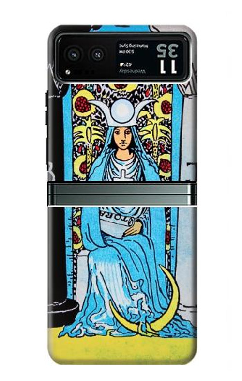 S2837 The High Priestess Vintage Tarot Card Case Cover Custodia per Motorola Razr 40