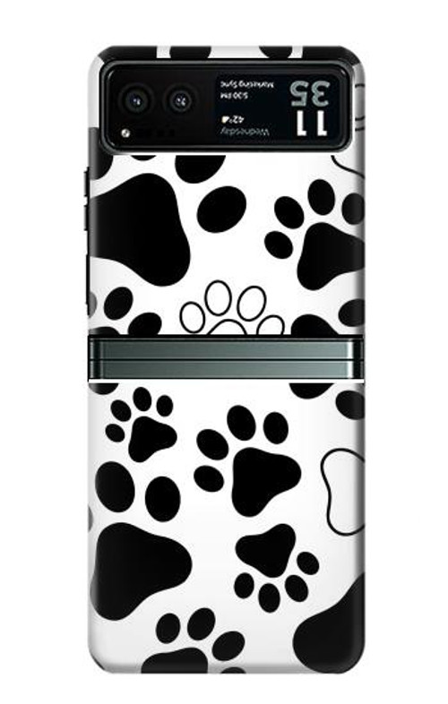 S2904 Dog Paw Prints Case Cover Custodia per Motorola Razr 40