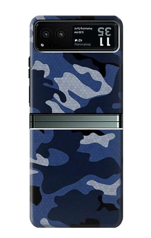 S2959 Navy Blue Camo Camouflage Case Cover Custodia per Motorola Razr 40 S2959 Navy Blue Camo Camouflage Case Cover Custodia per Motorola Razr 40