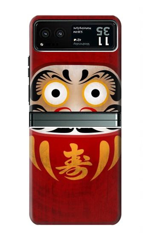 S3023 Japan Good Luck Daruma Doll Case Cover Custodia per Motorola Razr 40