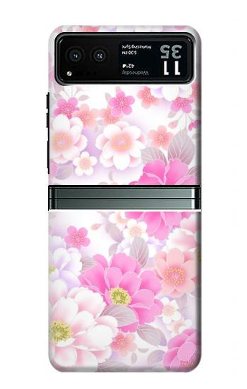 S3036 Pink Sweet Flower Flora Case Cover Custodia per Motorola Razr 40