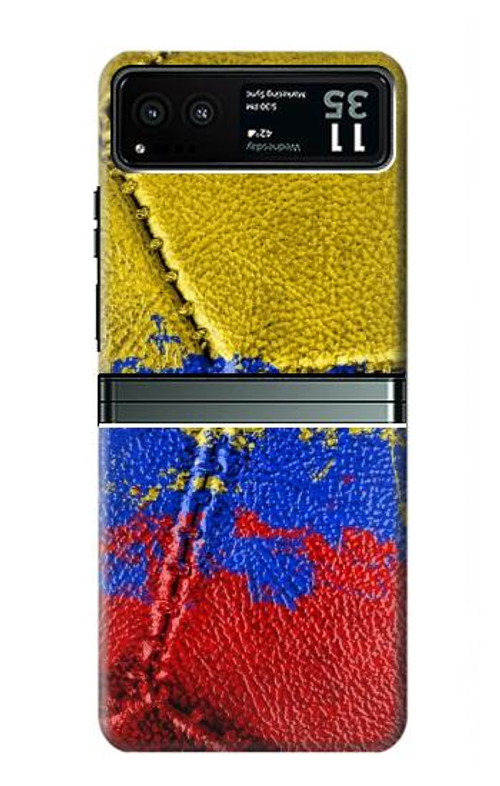 S3306 Colombia Flag Vintage Football Graphic Case Cover Custodia per Motorola Razr 40