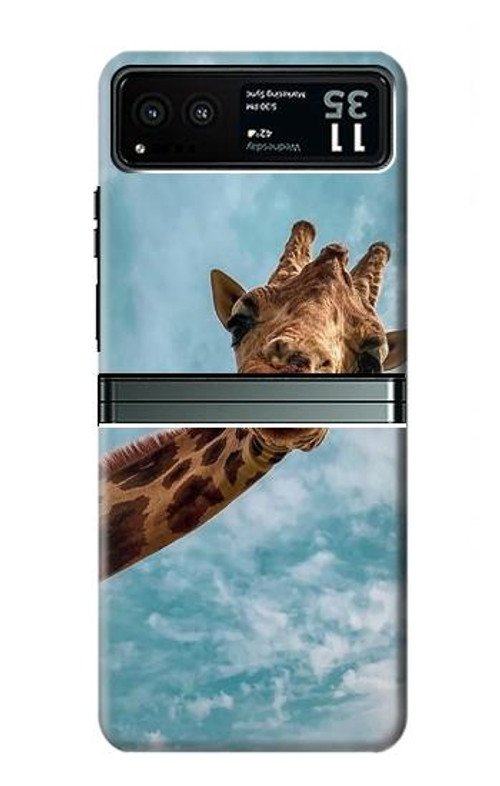 S3680 Cute Smile Giraffe Case Cover Custodia per Motorola Razr 40