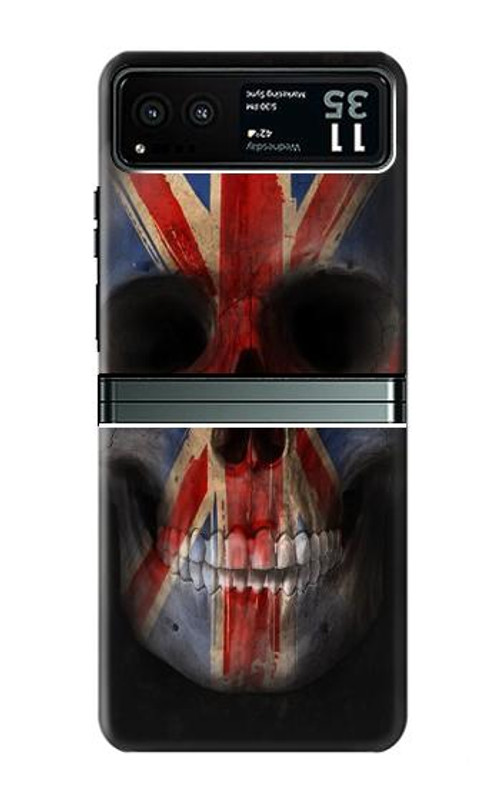 S3848 United Kingdom Flag Skull Case Cover Custodia per Motorola Razr 40