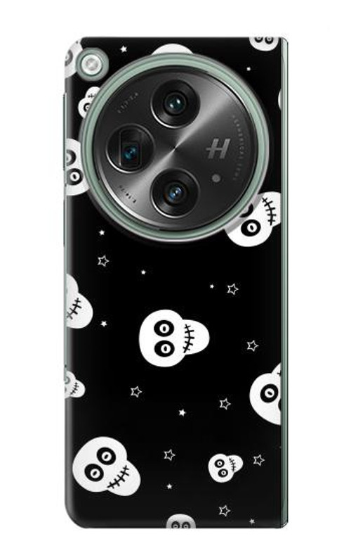 S3261 Smile Skull Halloween Pattern Case Cover Custodia per OnePlus OPEN