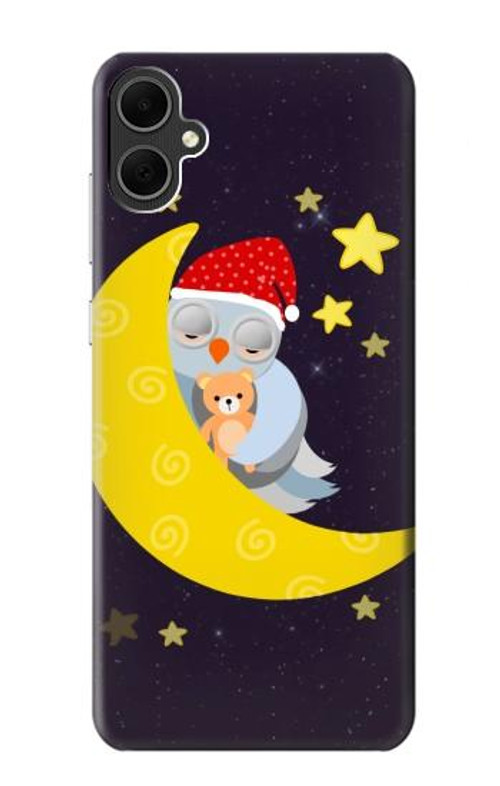 S2849 Cute Sleepy Owl Moon Night Case Cover Custodia per Samsung Galaxy A05 S2849 Cute Sleepy Owl Moon Night Case Cover Custodia per Samsung Galaxy A05