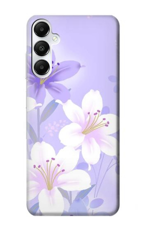 S2361 Purple White Flowers Case Cover Custodia per Samsung Galaxy A05s