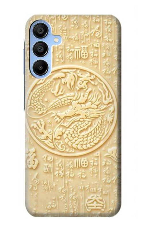 S3288 White Jade Dragon Graphic Painted Case Cover Custodia per Samsung Galaxy A15 5G