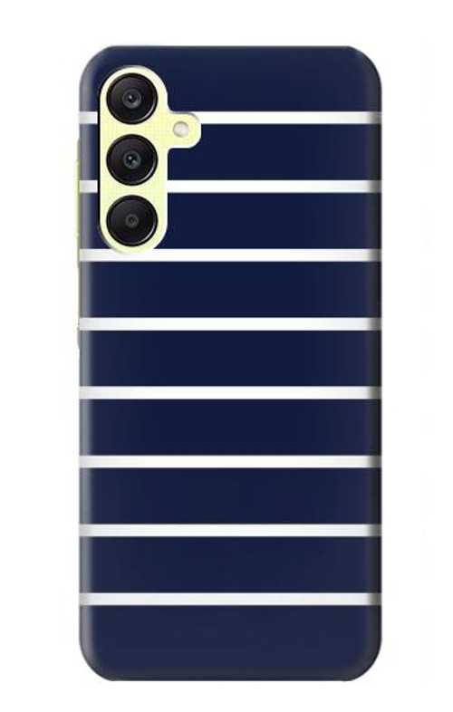S2767 Navy White Striped Case Cover Custodia per Samsung Galaxy A25 5G