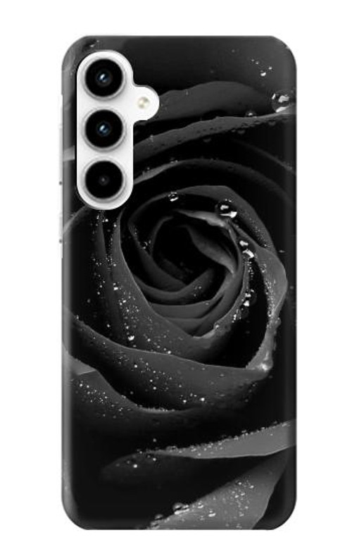 S1598 Black Rose Case Cover Custodia per Samsung Galaxy A35 5G S1598 Black Rose Case Cover Custodia per Samsung Galaxy A35 5G