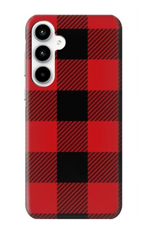 S2931 Red Buffalo Check Pattern Case Cover Custodia per Samsung Galaxy A35 5G